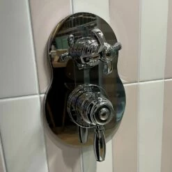 Thomas Crapper 1920 Shower Valve - Two Way Concealed Thermostatic -UK Bathroom Supplies Sales Store 1920 Trim Set for 2 Way Shower Valve roomset