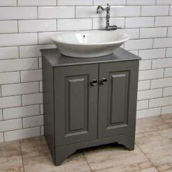 Victorian Square 670mm Cabinet With 600mm Bowl | OFB