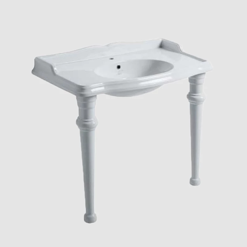 Old England Suffolk, 90cm Console Basin And Ceramic Legs | OFB 3 Old England Suffolk, 90cm Console Basin And Ceramic Legs | OFB