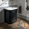 Empire Art Deco Black Cabinet & Inset Basin | Old Fashioned Bathrooms 1 Empire Art Deco Black Cabinet & Inset Basin | Old Fashioned Bathrooms -UK Bathroom Supplies Sales Store Art Deco Empire 700mm Inset Basin