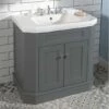 Empire Art Deco 920 Cabinet & Basin In Grey | Old Fashioned Bathrooms -UK Bathroom Supplies Sales Store Art Deco Empire 920 Cabinet Grey with Basin