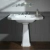 Empire Art Deco 920mm Console Basin & Pedestal | OFB -UK Bathroom Supplies Sales Store Art DecoEmpire 920 basin on ped