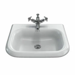 Small Roll Top Basin | Stainless Steel | Old Fashioned Bathrooms -UK Bathroom Supplies Sales Store Basin 550 recessed