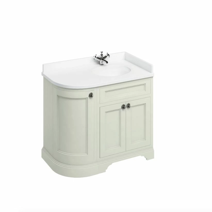 Burlington Freestanding 100 Curved Corner Vanity Unit Minerva White Top 3 Burlington Freestanding 100 Curved Corner Vanity Unit Minerva White Top