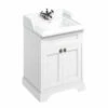 Burlington Freestanding Vanity Unit With Doors And Classic Basin -UK Bathroom Supplies Sales Store Burlington Freestanding 65 Vanity Unit with Doors and Classic Basin matt white