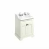 Burlington Freestanding Vanity Unit With Doors And Overflow Basin -UK Bathroom Supplies Sales Store Burlington Freestanding 65 Vanity Unit with doors and Classic Basin Invisible Waste