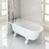 Burlington Hampton 150cm Left Handed Showering Bath With Standard Feet | Old Fashioned Bathrooms -UK Bathroom Supplies Sales Store Burlington Hampton Bath 1500mm LH