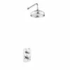 Ferrada Concealed Thermostatic Shower Valve With Wall Overhead Kit | OFB -UK Bathroom Supplies Sales Store Ferrada Concealed Shower with Arm and 200mm Rose1