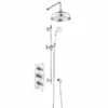 Ferrada Concealed Thermostatic Shower Valve With Handshower | OFB -UK Bathroom Supplies Sales Store Ferrada Concealed Shower with Arm handshower on slider and 11200mm Rose