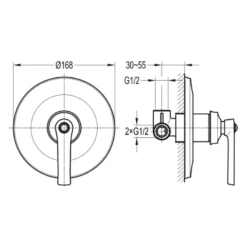 Liberty Concealed Manual Shower Mixer Valve By Old Fashioned Bathrooms -UK Bathroom Supplies Sales Store Flova Liberty Concealed Manual Shower 1 Outlet Tech