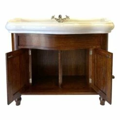Foresters 100cm Period Basin & Oak Cabinet | Old Fashioned Bathrooms -UK Bathroom Supplies Sales Store Foresters Bow Fronted Cabinet 22