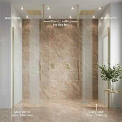 Crosswater 'Gallery 10' Recess With Double Panel Ceiling Bracing Bar | OFB -UK Bathroom Supplies Sales Store Gallery 10 Recess with Double Panel Ceiling Bracing Bar2