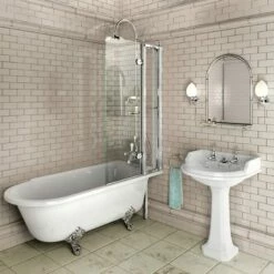 Gazebo Parts Direct Sales Store 14 Burlington Hampton 170cm Right Handed Showering Bath With Standard Feet | Old Fashioned Bathrooms