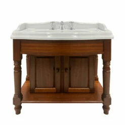 Old England Suffolk Console Basin With Curved Front Vanity Unit -UK Bathroom Supplies Sales Store Old England Mahogany Vanity Unit with 90cm Console Basin