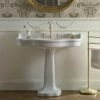 Sizeable Palladio 100cm Console Basin On Pedestal -UK Bathroom Supplies Sales Store Palladio100cmConsoleBasinPedestal2