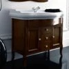 Retro 100cm Console Basin On Cabinet | Old Fashioned Bathrooms -UK Bathroom Supplies Sales Store Retro 100cm Walnut Cabinet