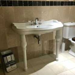 Retro 100cm Console Basin On Ceramic Legs | Old Fashioned Bathrooms -UK Bathroom Supplies Sales Store Retro 100cm console image3