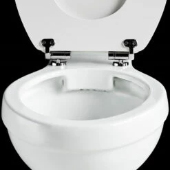 Burlington Medium Level Toilet 7 Burlington Medium Level Toilet -UK Bathroom Supplies Sales Store Rimless Pan Close Up2 2