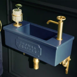 Thomas Crapper Bentham Cloakroom Basin - 3 Finishes Available | Old Fashioned Bathrooms -UK Bathroom Supplies Sales Store Thomas Crapper Bentham Basin Blue