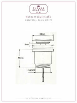 Thomas Crapper Horton Cloakroom Basin Set -UK Bathroom Supplies Sales Store Thomas Crapper universal basin waste