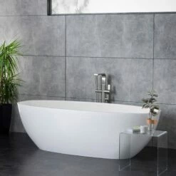 Victoria + Albert Barcelona Bath 1800 - Double Ended 1800mm | Old Fashioned Bathrooms -UK Bathroom Supplies Sales Store Victoria Albert Barcelona Freestanding Modern Roll Top Bath Image1 1