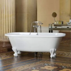 Victoria + Albert Richmond Stone Bath | Old Fashioned Bathrooms -UK Bathroom Supplies Sales Store Victoria Albert Richmond Freestanding Traditional Roll Top Bath Image2