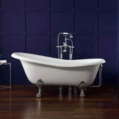 Victoria + Albert Roxburgh Stone Bath | Old Fashioned Bathrooms -UK Bathroom Supplies Sales Store Victoria Albert Roxburgh Freestanding Traditional Roll Top Bath Image1