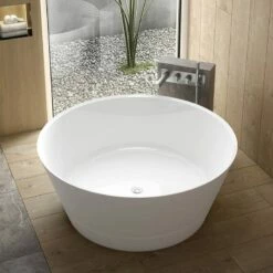 Victoria + Albert Taizu Bath - Circular 1500mm | Old Fashioned Bathrooms -UK Bathroom Supplies Sales Store Victoria Albert Taizu Freestanding Modern Roll Top Bath Image2