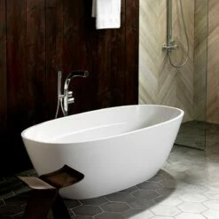 Victoria + Albert Terrassa Oval Bath | Old Fashioned Bathrooms -UK Bathroom Supplies Sales Store Victoria Albert Terassa Freestanding Modern Roll Top Bath Image4