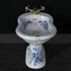 Victorian Blue Floral Freestanding Bidet By Old Fashioned Bathrooms