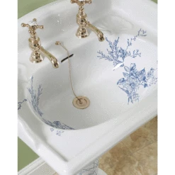 Old Fashioned Bathrooms - Victorian Blue Floral Large Basin And Pedestal 12 Old Fashioned Bathrooms - Victorian Blue Floral Large Basin And Pedestal -UK Bathroom Supplies Sales Store Victorian Blue Floral Large Basin and pedestal 4