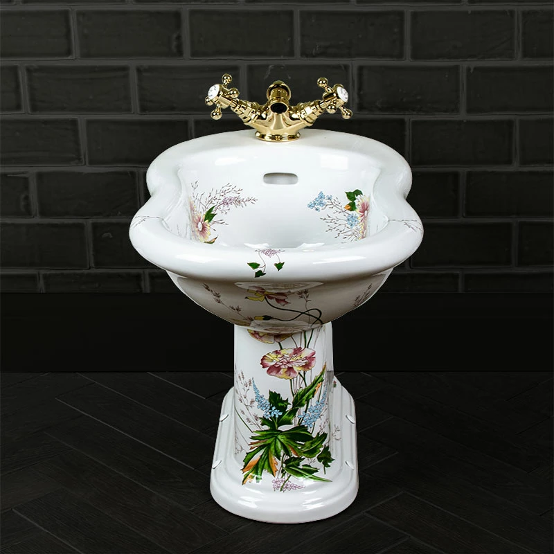 Victorian Garden Floral Freestanding Bidet By Old Fashioned Bathrooms 3 Victorian Garden Floral Freestanding Bidet By Old Fashioned Bathrooms