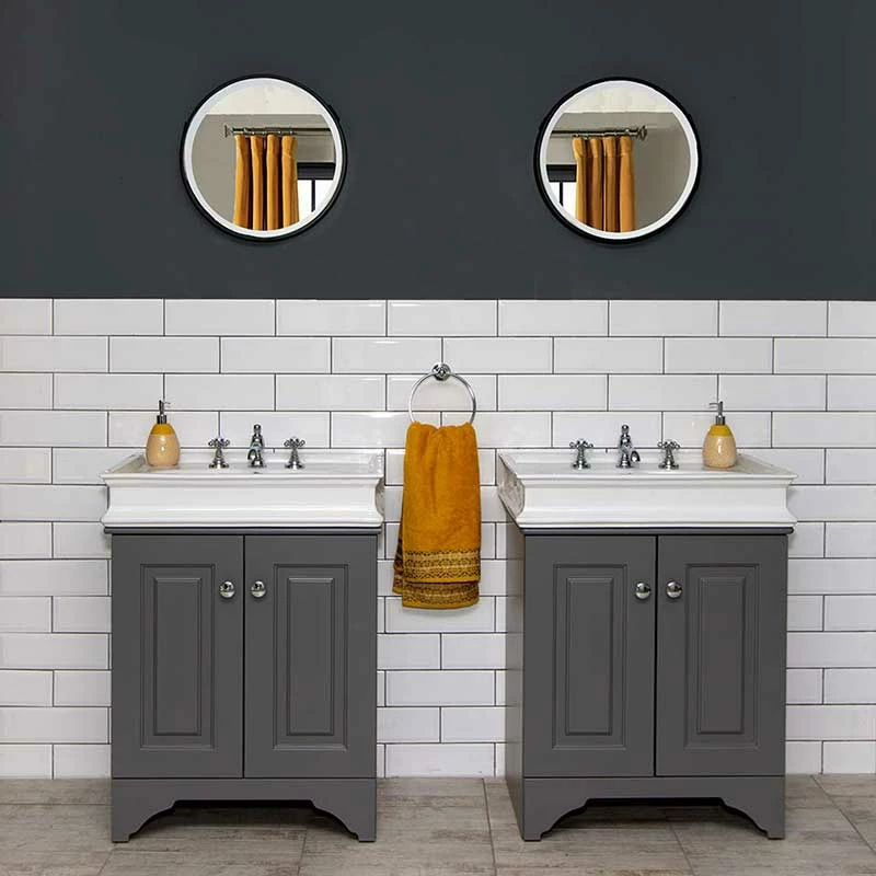 Victorian 670mm Cabinet With Square Cabinet Basin 3 Victorian 670mm Cabinet With Square Cabinet Basin