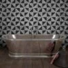 Hurlingham Zille Copper Bath - Nickel Exterior & Nickel Interior | OFB -UK Bathroom Supplies Sales Store Zille Bath 1940mm