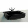 Burlington Semi Recessed Basin | Jet Black | Old Fashioned Bathrooms -UK Bathroom Supplies Sales Store b12 1th jet