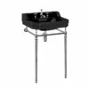 Burlington Edwardian 56cm Basin With Stand | Jet Black 1 Burlington Edwardian 56cm Basin With Stand | Jet Black -UK Bathroom Supplies Sales Store b4 3th jet washstand