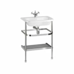 Medium Roll Top Basin & Stand | Steel | Old Fashioned Bathrooms