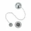 Chrome Finish Burlington Bath Overflow, Plug And Chain | OFB -UK Bathroom Supplies Sales Store bath overflow plug chain