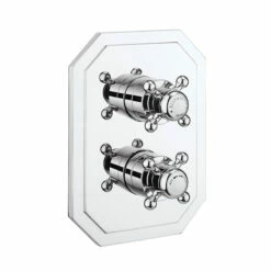 Belgravia Crosshead Thermostatic Shower Valve - 2 Outlet | OFB -UK Bathroom Supplies Sales Store belgravia crossbox trimset 1 chrome 2