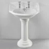 Belgravia 635mm Basin On Fluted Pedestal | Old Fashioned Bathrooms -UK Bathroom Supplies Sales Store belgraviabasin fluted pedestal