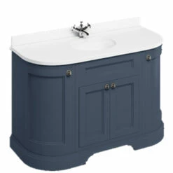 Burlington Freestanding Vanity Unit With Doors And Minerva White Top -UK Bathroom Supplies Sales Store burlington curved vanity blue