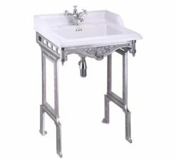 Burlington Classic 65cm Basin With Aluminium Stand | OFB