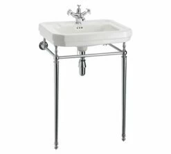 Burlington Victorian 61cm Basin With Chrome Stand
