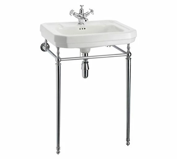 Burlington Victorian 61cm Basin With Chrome Stand 3 Burlington Victorian 61cm Basin With Chrome Stand