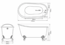 Cast Iron Deep Tub Bath 1370mm | Old Fashioned Bathrooms 11 Cast Iron Deep Tub Bath 1370mm | Old Fashioned Bathrooms -UK Bathroom Supplies Sales Store cast iron deep tub bath 1370mm 1