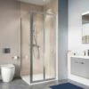 Crosswater 'Clear 6' Bi-fold Door & (Optional) Side Panel -UK Bathroom Supplies Sales Store clear 6 bifold door with side panel w900 h900