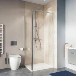 Clear 6 Hinged Door & Side Panel | Old Fashioned Bathrooms