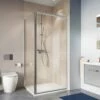 Crosswater 'Clear 6' Pivot Door & (Optional) Side Panel - Silver Finish -UK Bathroom Supplies Sales Store clear 6 pivot door with side panel w900 h900