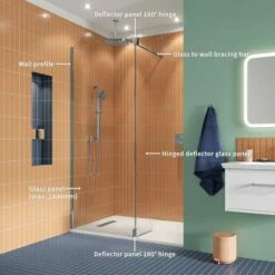 Crosswater 'Gallery 10' Recess With Hinged Deflector | OFB -UK Bathroom Supplies Sales Store gallery 10 configuration 3 w900 h900 1