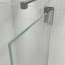 Crosswater 'Gallery 10' Glass Corner With Hinged Deflector | Suffolk 10 Crosswater 'Gallery 10' Glass Corner With Hinged Deflector | Suffolk -UK Bathroom Supplies Sales Store gallery 10 hinged deflector panel close up out w900 h900 1